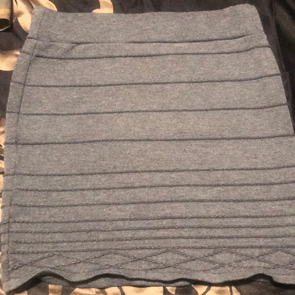 Gray cotton skirt