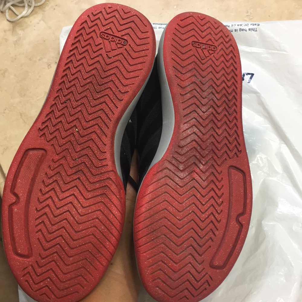 Adidas black and red athletic shoes- like new - Picture 5 of 7