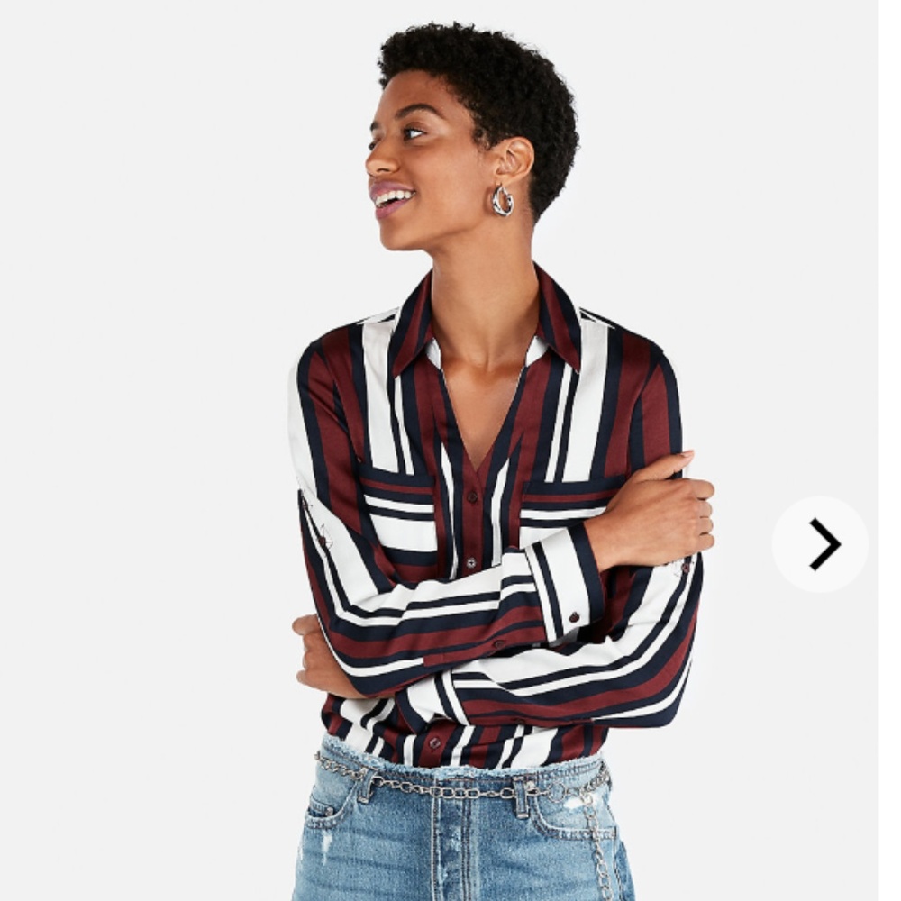 Petite Slim Fit Stripe Portofino Long Sleeve XS