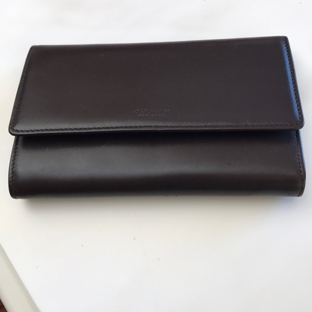 NWT Brown Leather Coach wallet