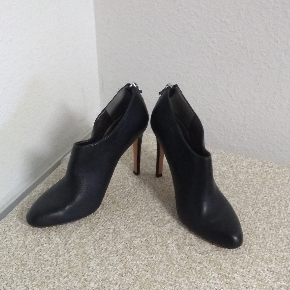 Coach Black Leather Ankle Boots - Picture 2 of 5