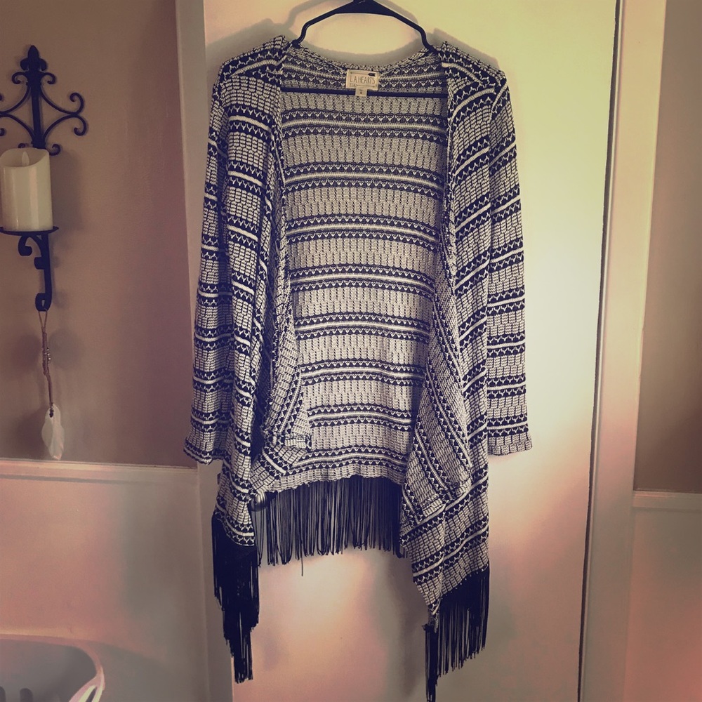 NWOT - LA hearts black and white cardigan - Size S