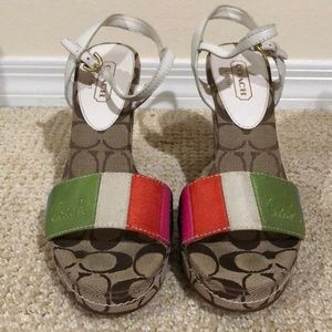 Coach colorful wedges 8
