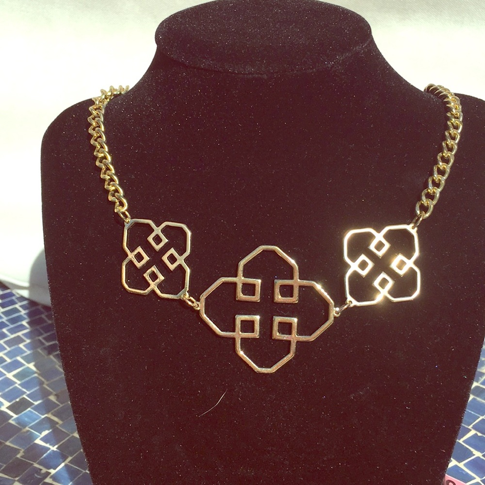 Gold statement piece necklace