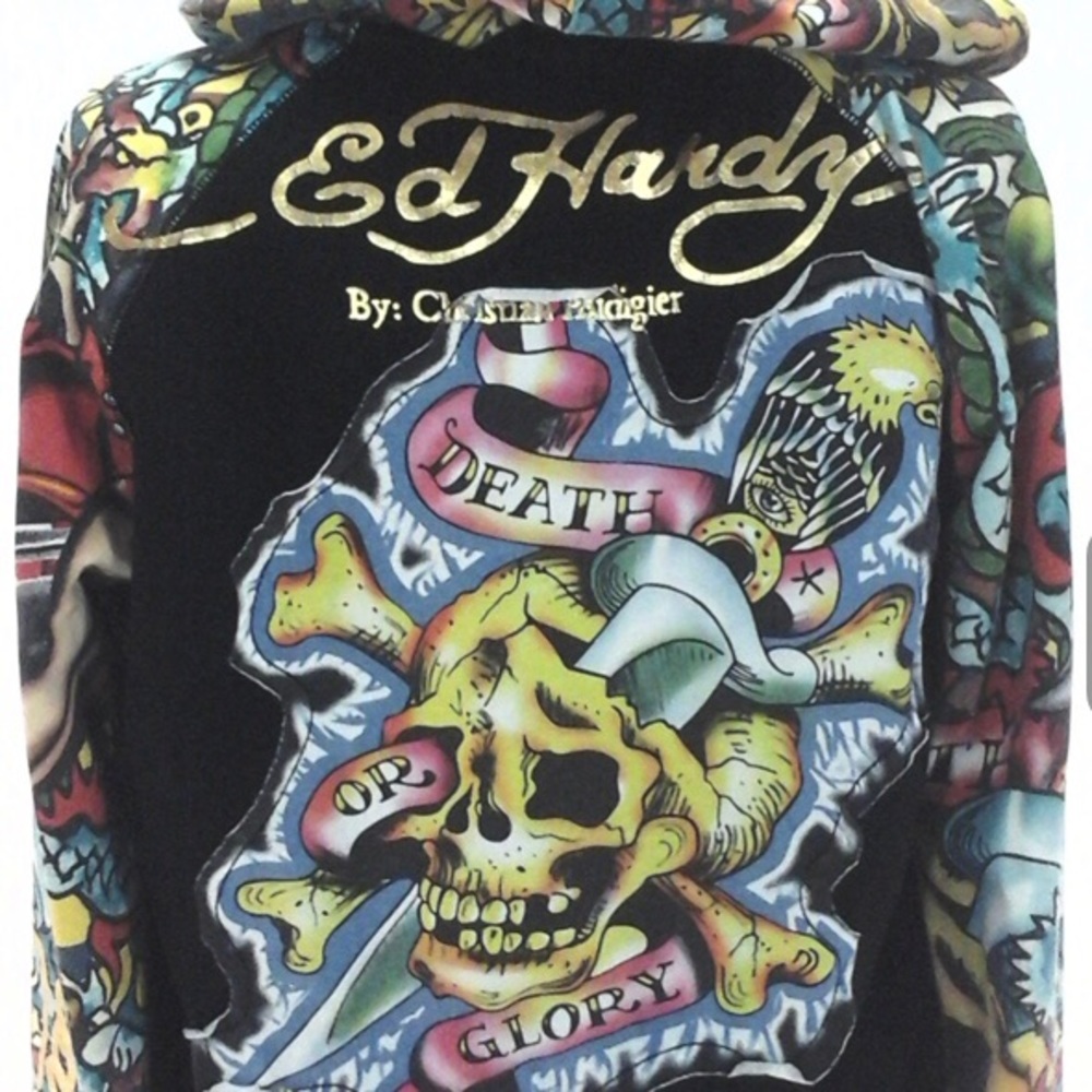 MAJOR ISO Ed Hardy Fun Nurse Death or Glory Hoodie - Picture 6 of 9