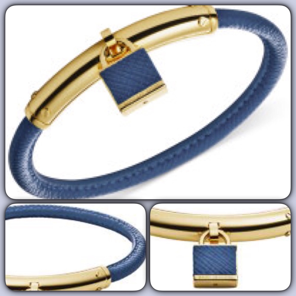 MICHAEL MK Logo Padlock Leather Bracelet - Picture 2 of 3