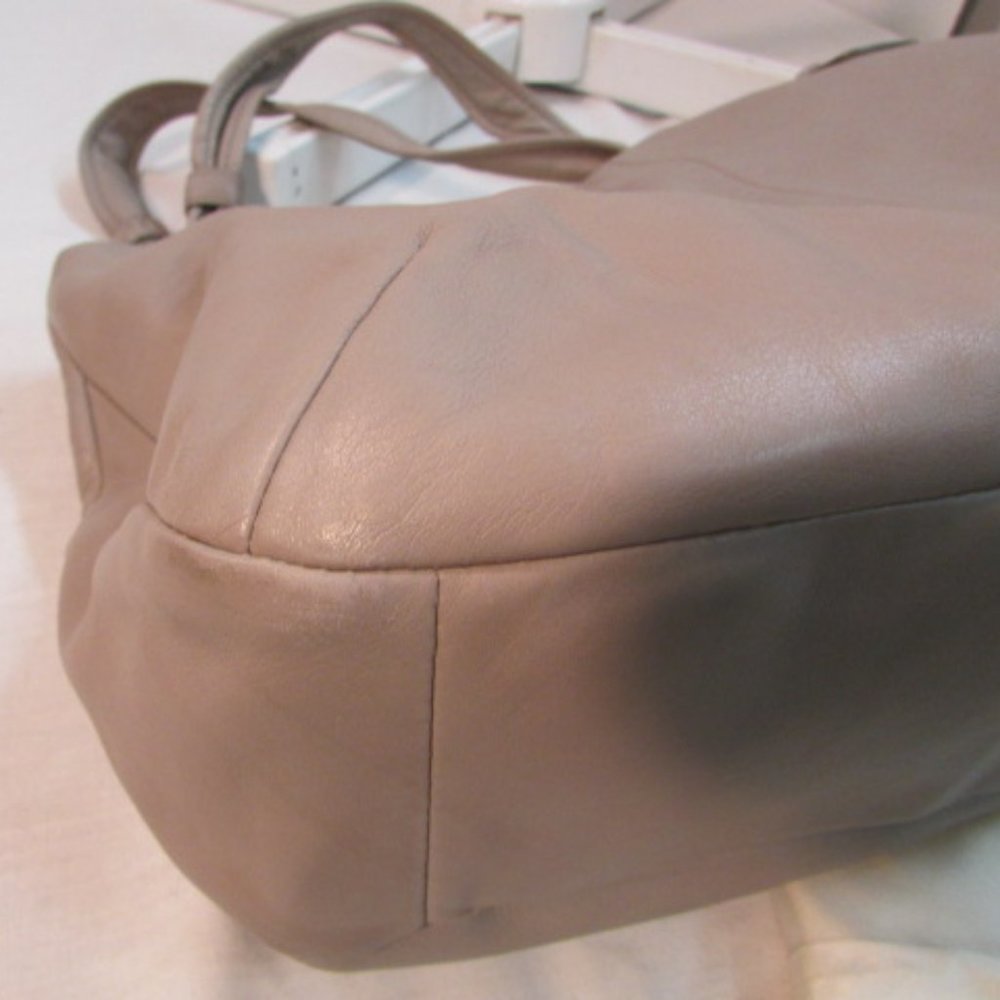 Coach Kristin Large Taupe Leather Satchel - Picture 13 of 14