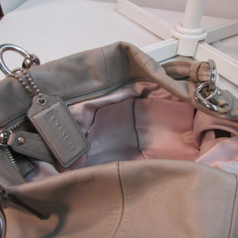Coach Kristin Large Taupe Leather Satchel - Picture 11 of 14