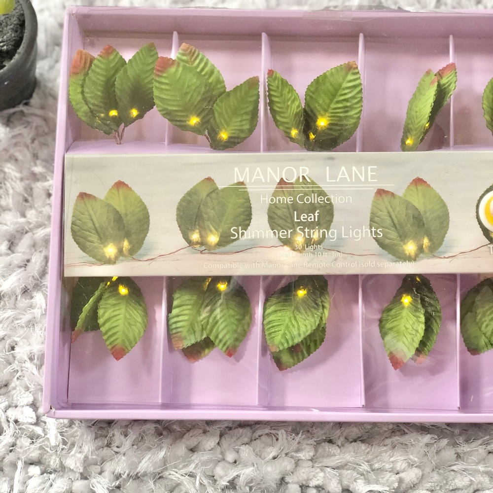 🆕New with tag LEAF STRING LIGHTS 30 lights 10ft - Picture 4 of 7