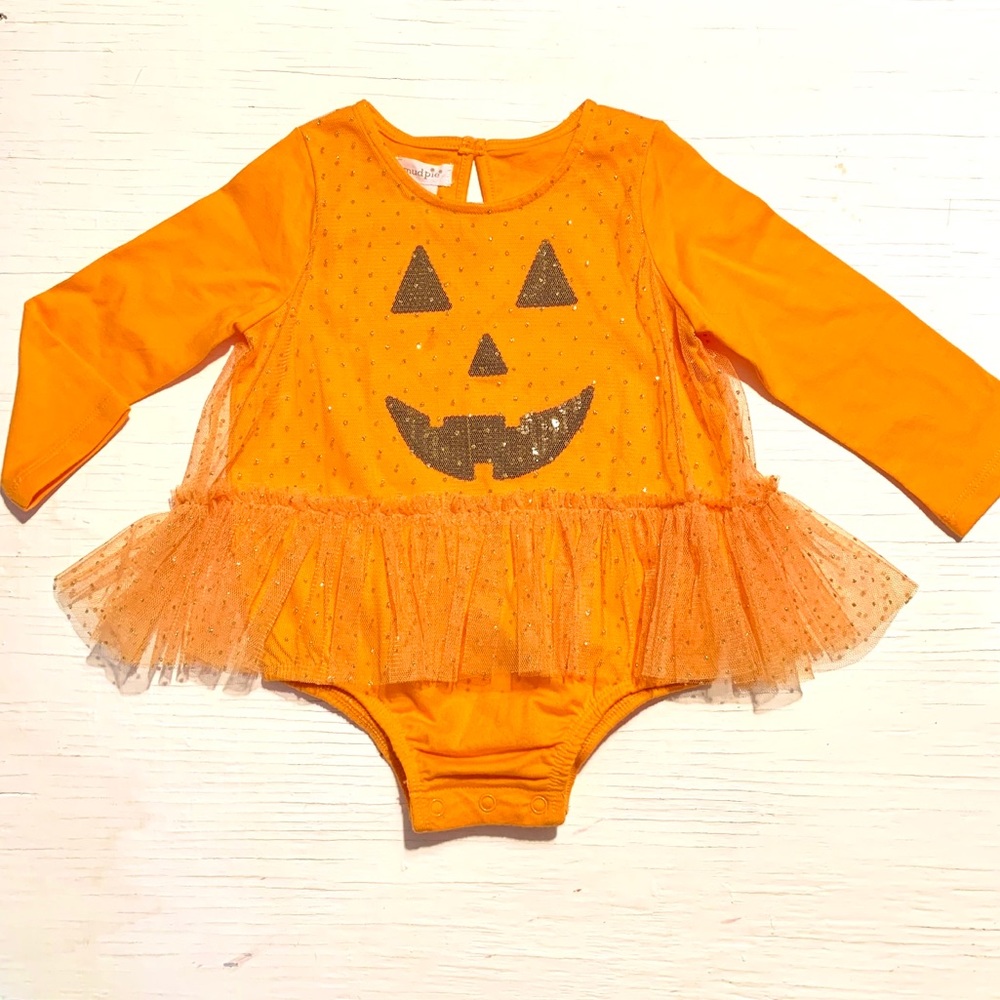 Mudpie Pumpkin Tulle Dress