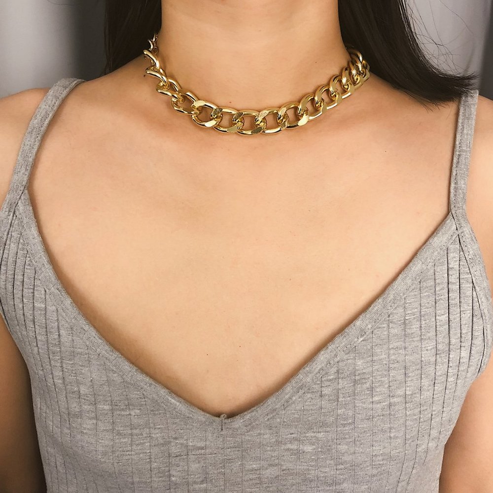 NEW Gold Unisex Cuban Link Chain Necklace 1 - Picture 11 of 14