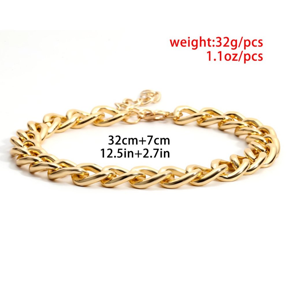 NEW Gold Unisex Cuban Link Chain Necklace 1 - Picture 14 of 14