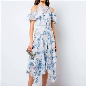 Marchesa Notte dress cold shoulder NEW SZ 4