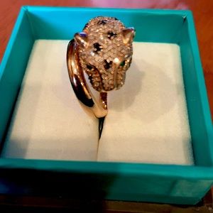 Effy panther rose gold ring.