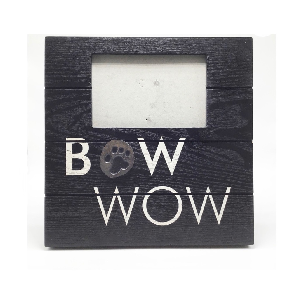 Black Wood Grain Bow Wow Picture Frame