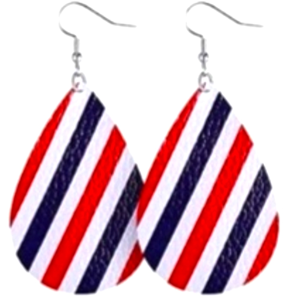 🆕️ Patriotic Faux leather earrings