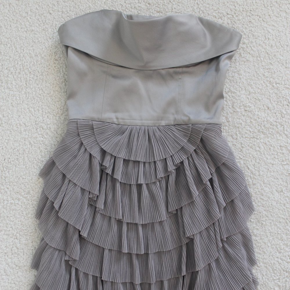 BCBG Max Azria Strapless Tiered-Tulle Dress - Picture 2 of 15