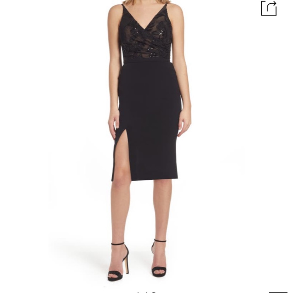 Black‘dress the population’ cocktail dress sm NWTS