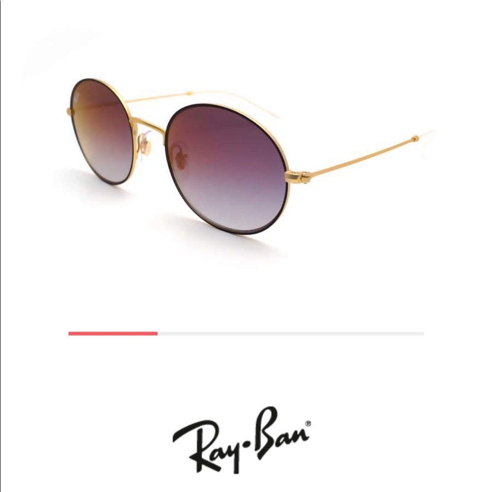 Ray Ban Beat Sunglasses Purple and gold - Picture 6 of 6