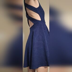 🌠A'gaci🌠texturized royal blue elegant mini dress