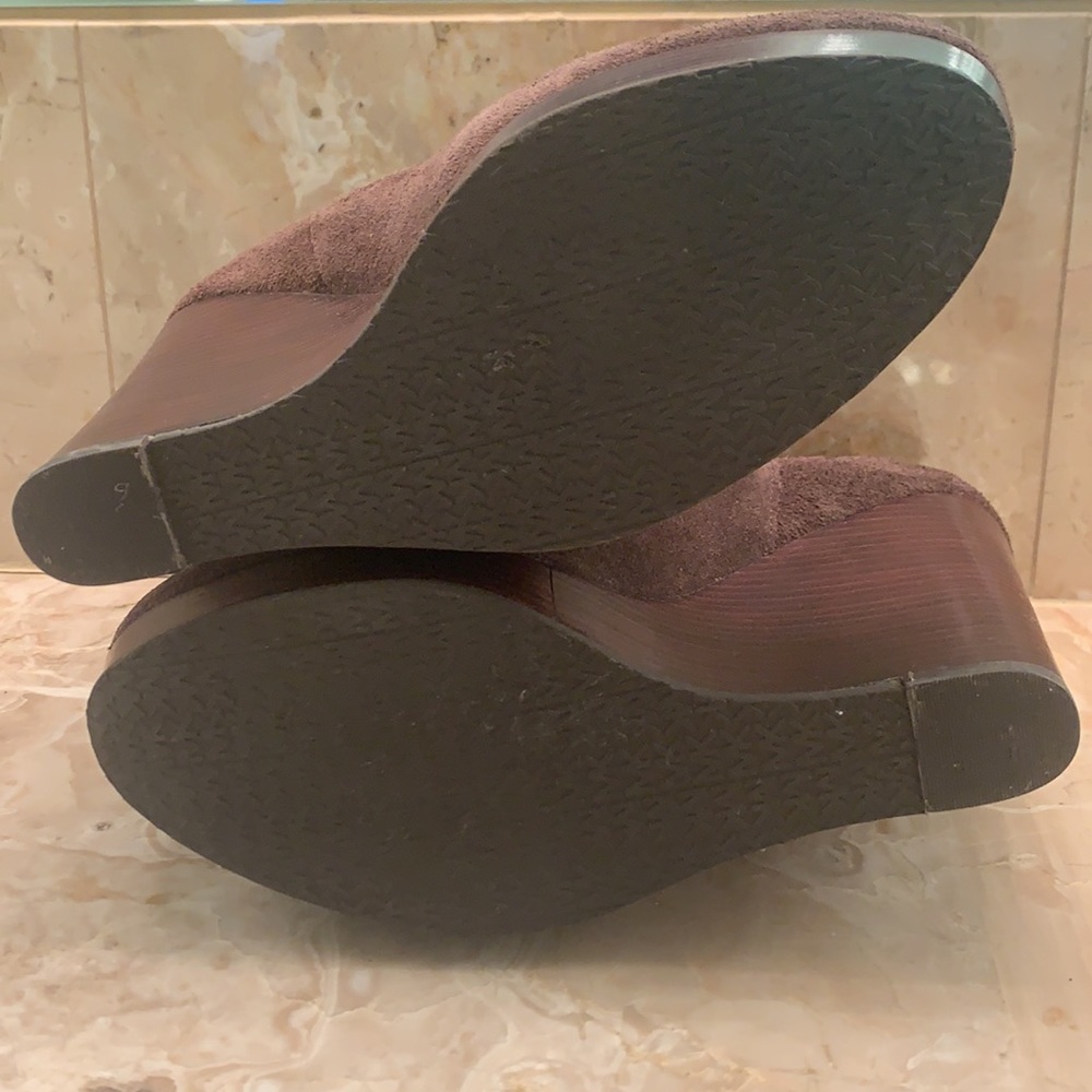 Michael Kors wedge booties in suede