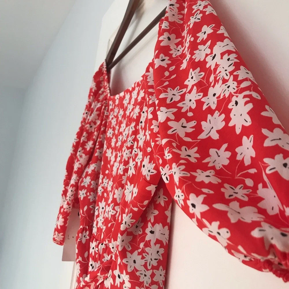 NWT Leith red floral dress - Picture 4 of 4