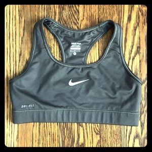 Nike Pro gray brown dri-fit sports bra size S