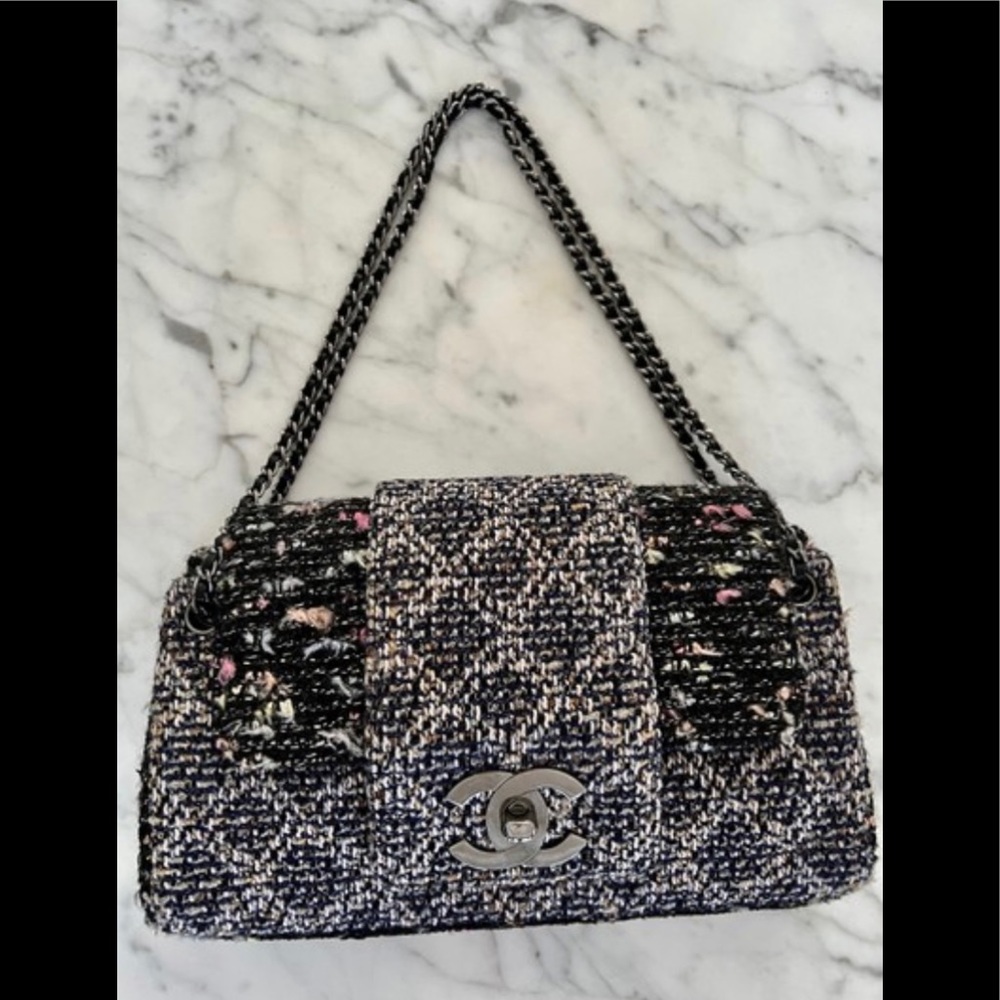 Chanel Crossbody Tweed Confetti Fantasy Ltd.  Edition Turn Lock CC Flap Bag