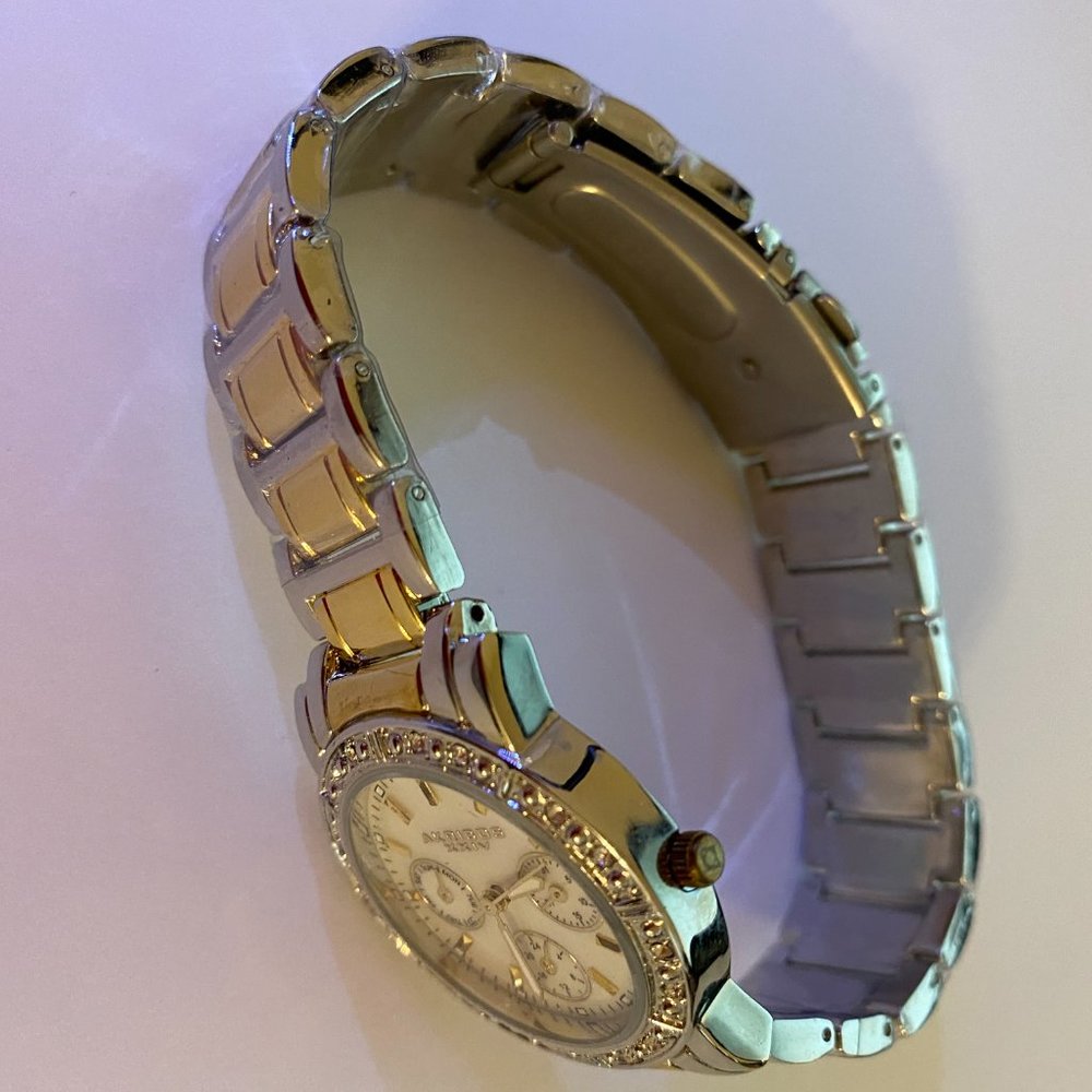 AKRIBOS XXIVTwo-tone Diamond Ladies Watch - Picture 3 of 4