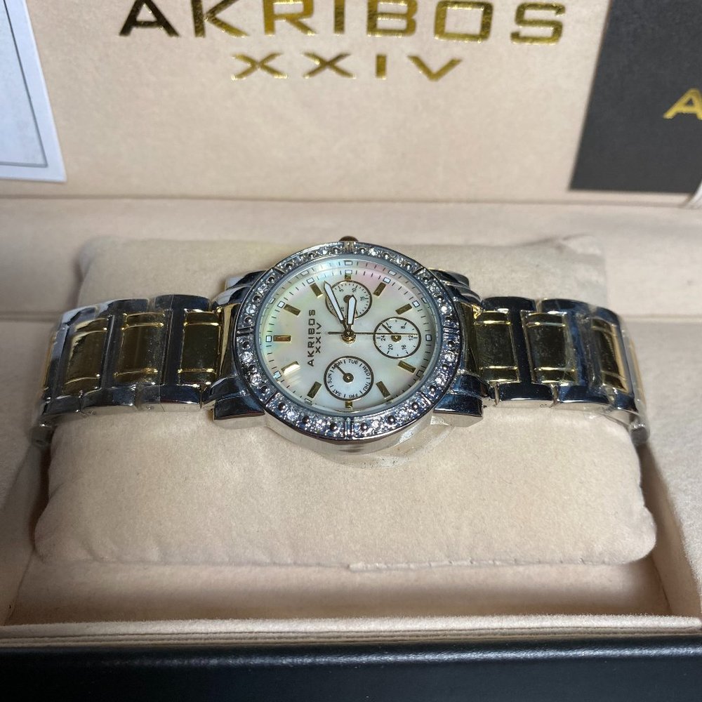 AKRIBOS XXIVTwo-tone Diamond Ladies Watch