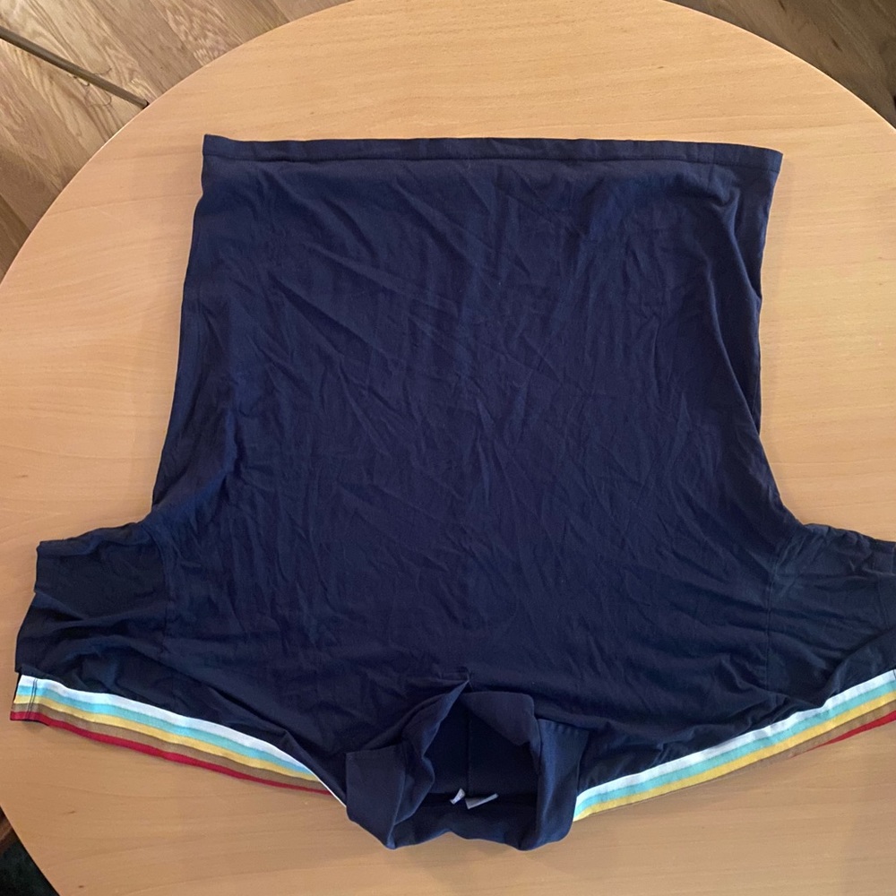 Polo shirt from ASOS, Navy Blue with multi-color shoulders. XL.