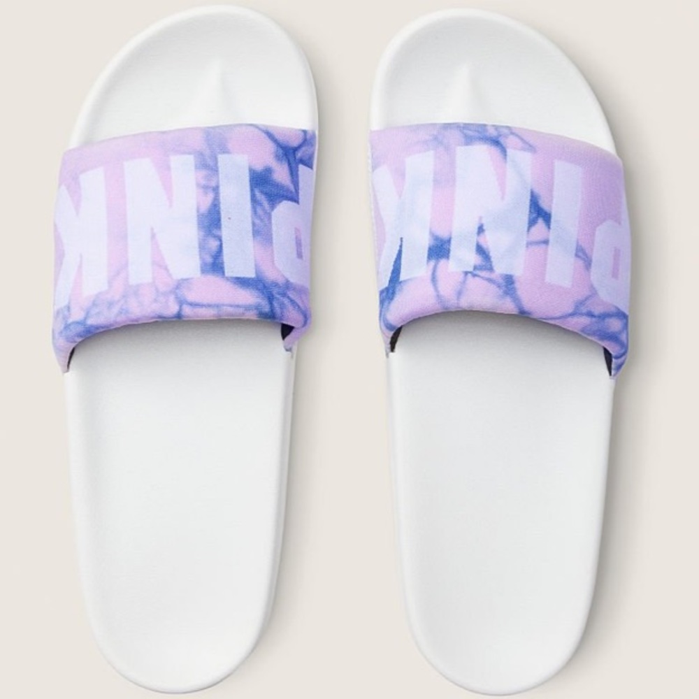 VS Victorias Secret Pink Single Strap Slide Sandal Slipper Flip Flop M 7/8