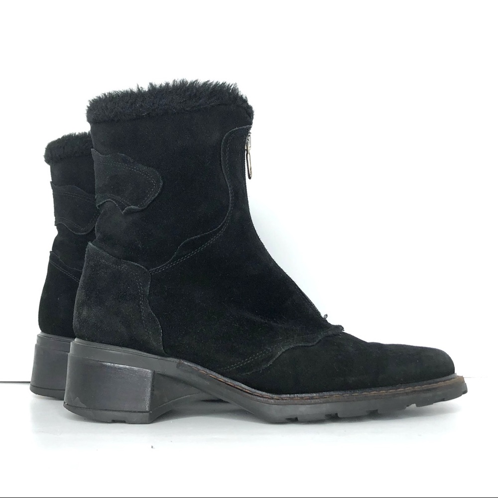 Aquatalia Black Suede Lined Boots Women’s 8 Shoes