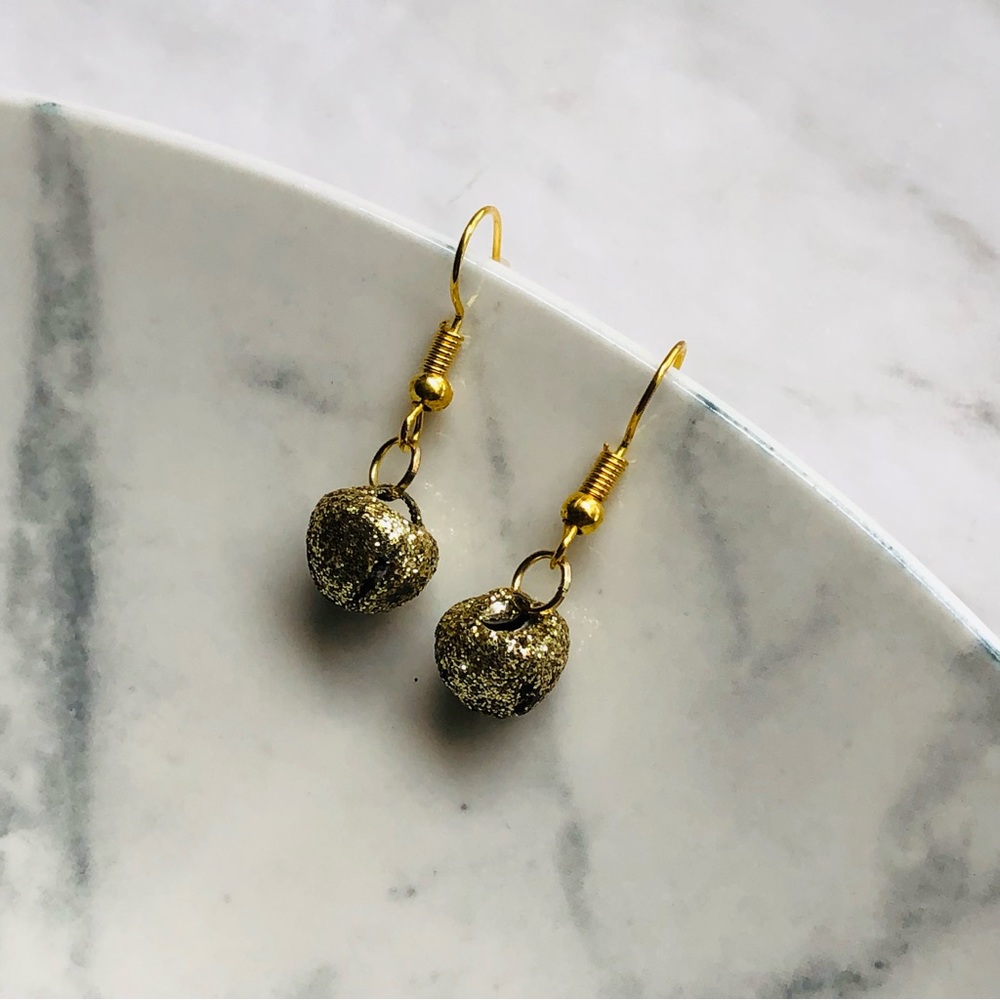 Handmade Christmas Jingle Bells Earrings - Picture 4 of 16