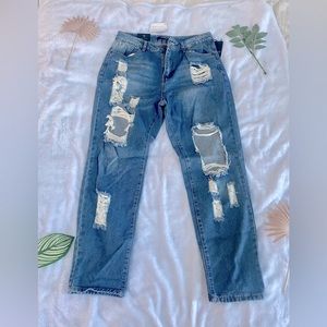 Denim High Waist Mom Jeans - Boutique Jeans