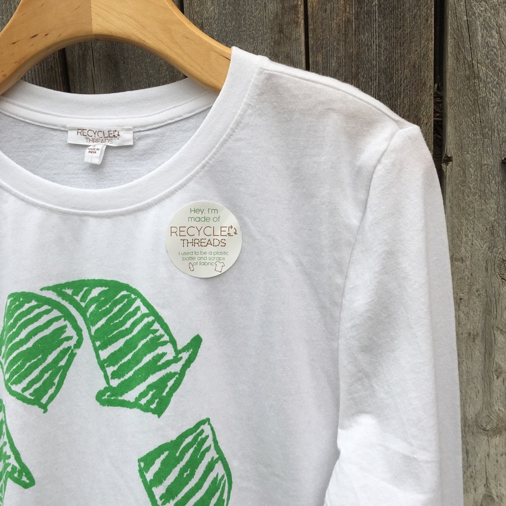 NWT Recycled Threads Graphic Tee White - Picture 3 of 9