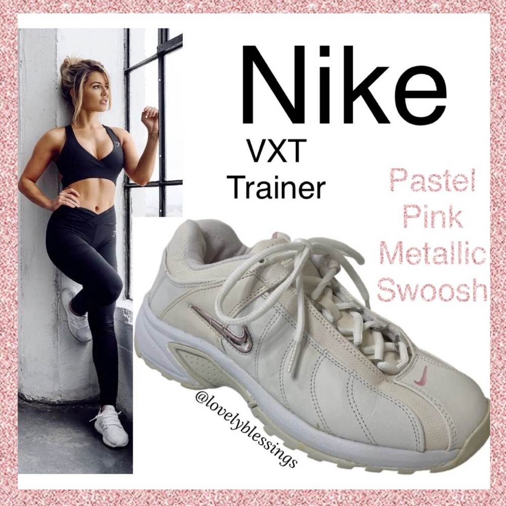 Nike Vintage Y2K Athletic Shoes VXT Cross Trainer White Pink Metallic Size 9.5