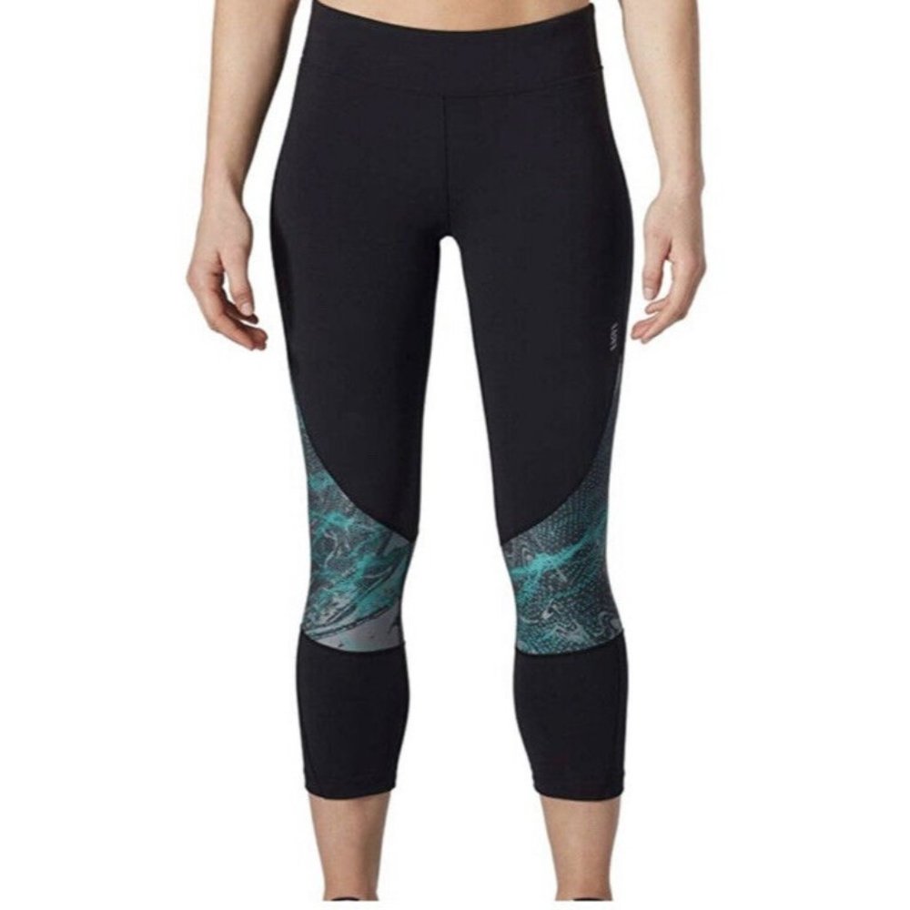 Second Skin Performance Capri Tights Leggings Small 4-6 Black Activewear Pants