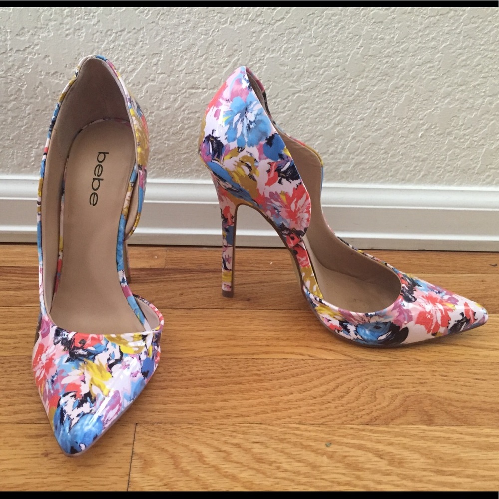 Bebe Floral heels  7