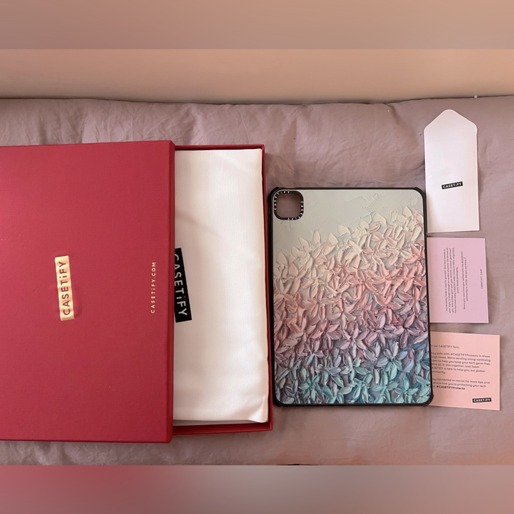 NWT casetify iPad  air 10.9” cover in cherry blossom gradient