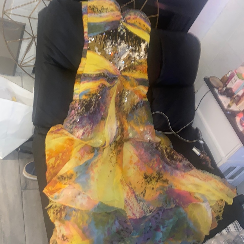 New sealed in packaging never worn strapless dress brand  Tony Bowls Paris .
