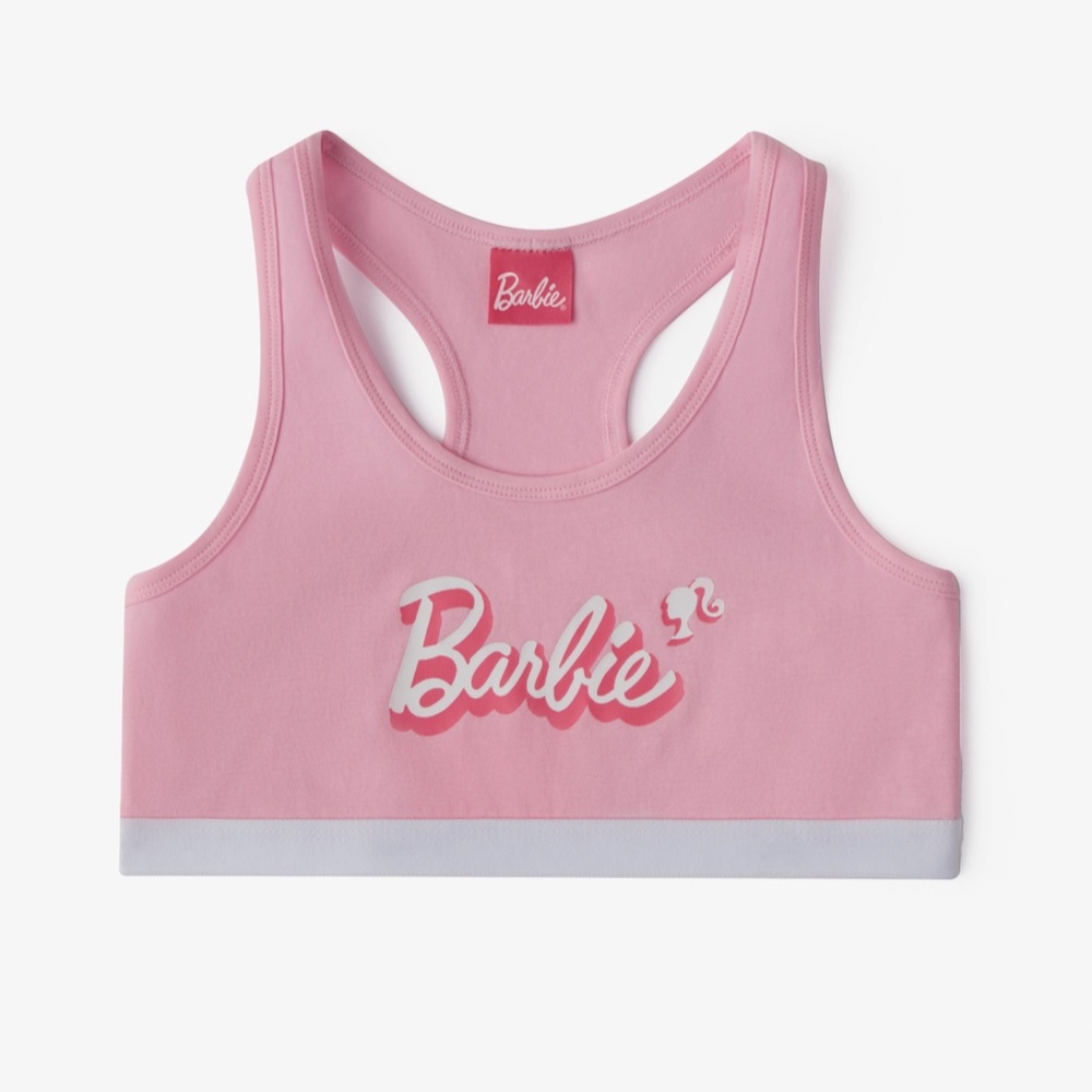 NWT Barbie Girls Cotton Tank Top Pink Licensed Mattel 2023