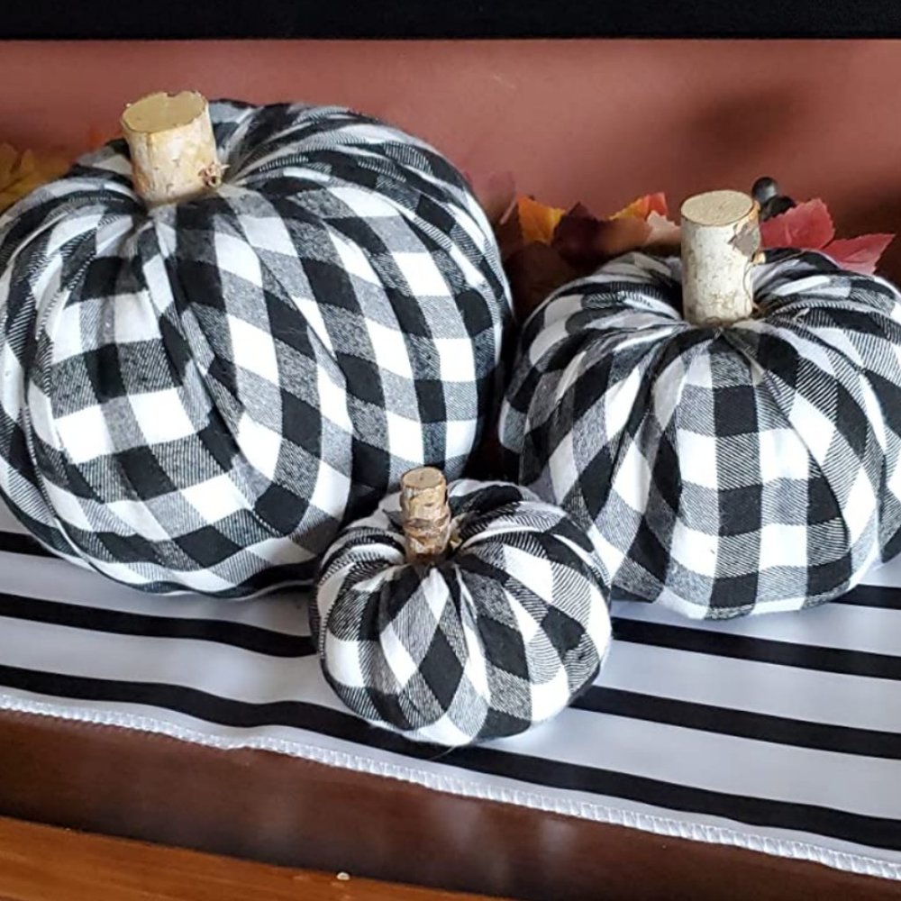 Pumpkin Farmhouse Decor Set Country Cottage Table Decorations Thanksgiving Fall
