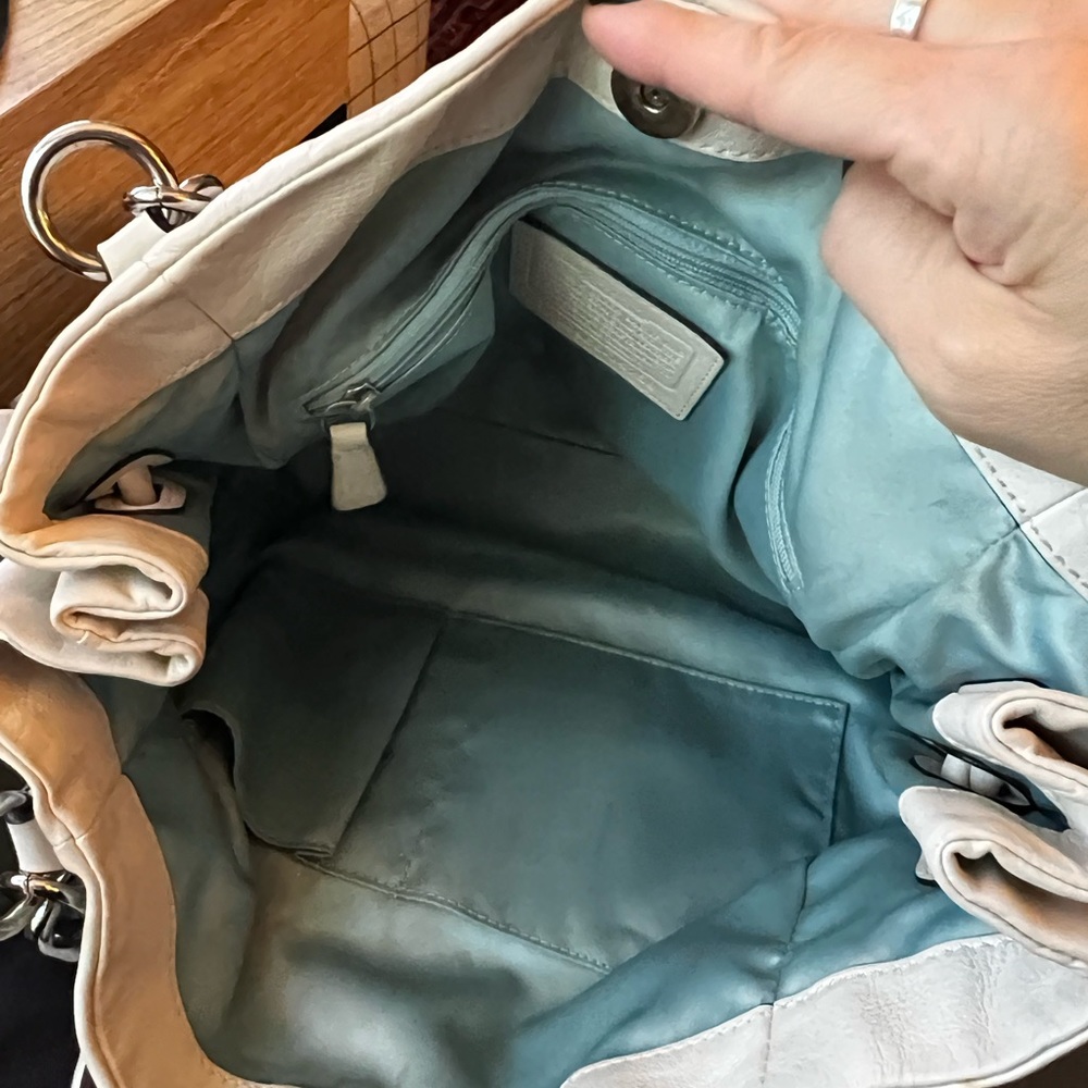 Coach White Leather Kristin Satchel Bag 14758 - Picture 5 of 8