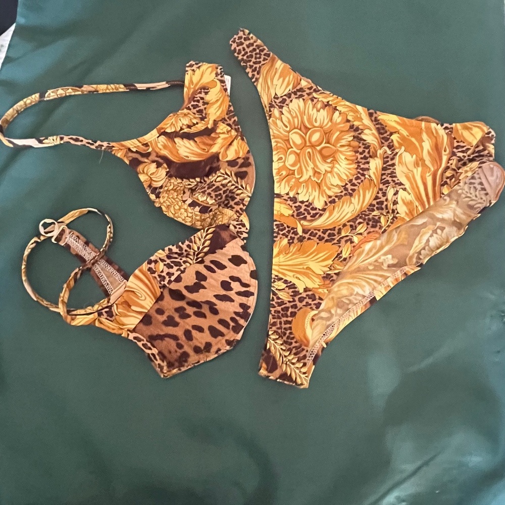 Versace Barocco Print Bikini