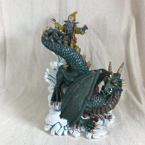 The Mystical Wizard Dragon Figurine Fantasy Mythical Fantasy Art Deco