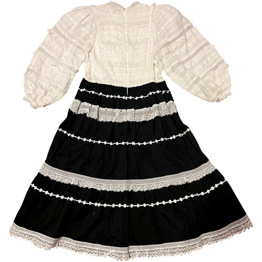 Ulla Johnson white black Charline lace dress A-line - Picture 7 of 12