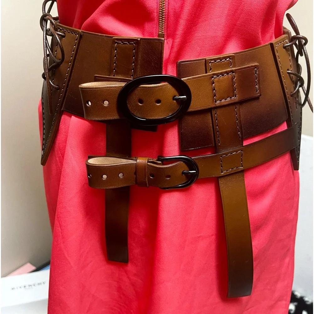 Authentic TOM FORD Rare RUNWAY Corset Strappy Brown Belt - Picture 1 of 14