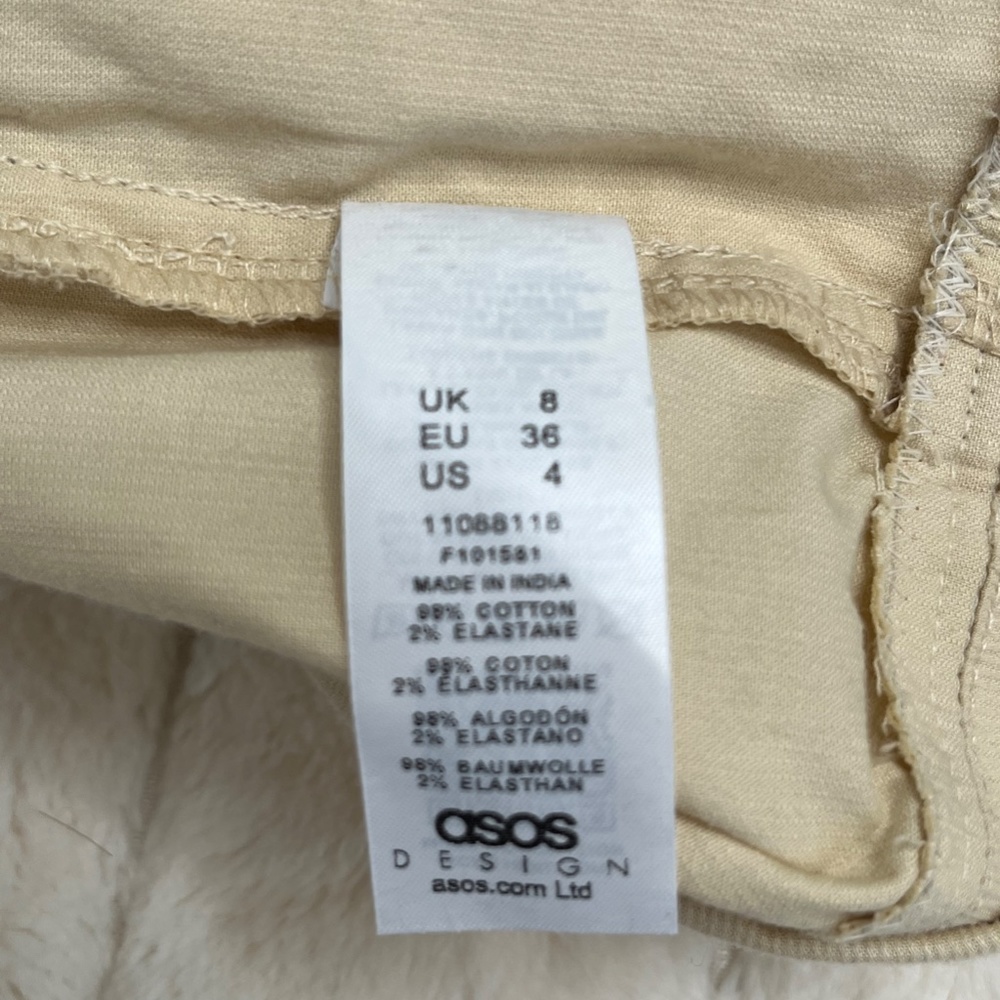 ASOS Cream Overall Shorts - Picture 3 of 5