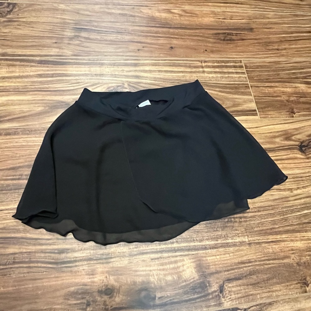 - Capezio sheer black coverup dance skirt size Large